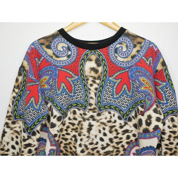 Etro 46 Animal and Paisley Sweatshirt Italy Large - Picture 2 of 16